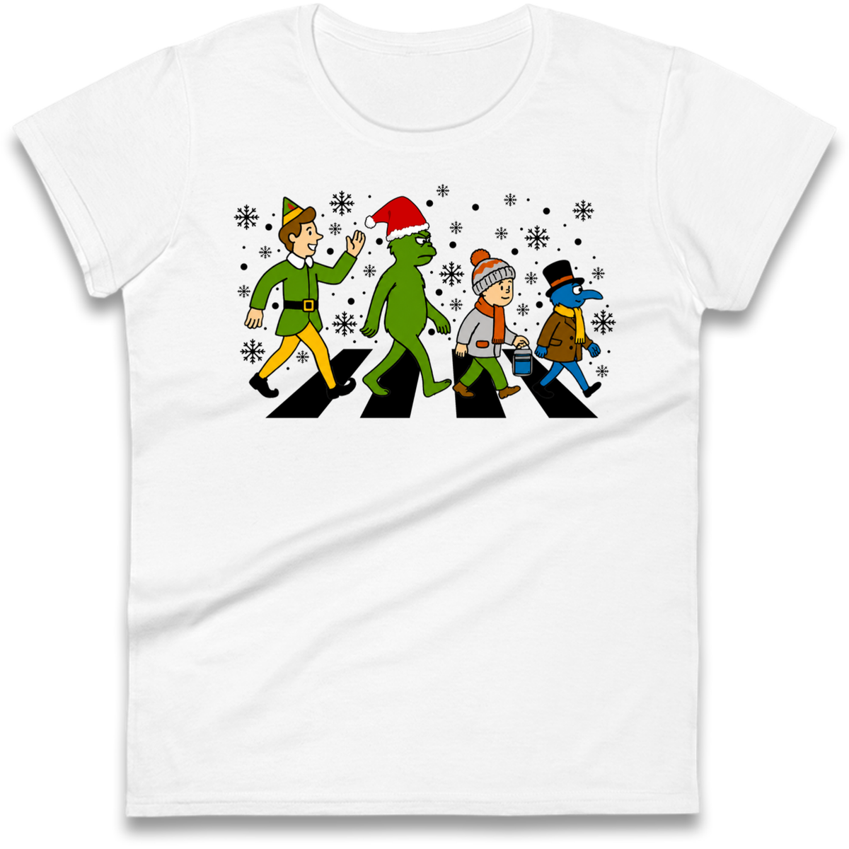 Abbey Road Walk Christmas jumper Ladies T-Shirt