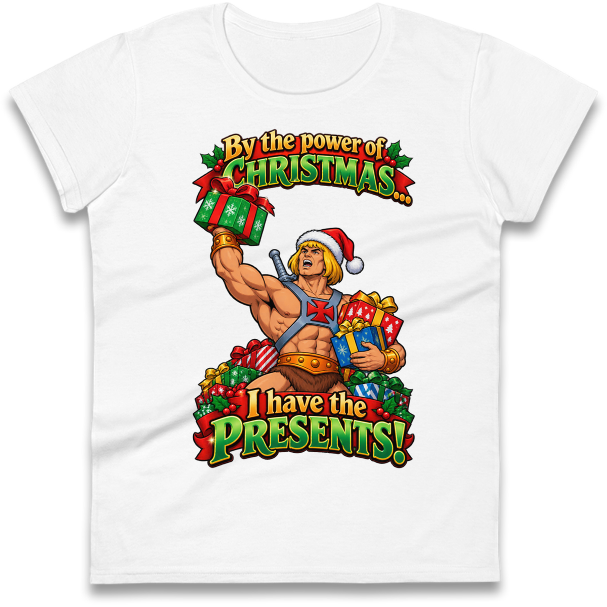 He Man Christmas Ladies T-Shirt