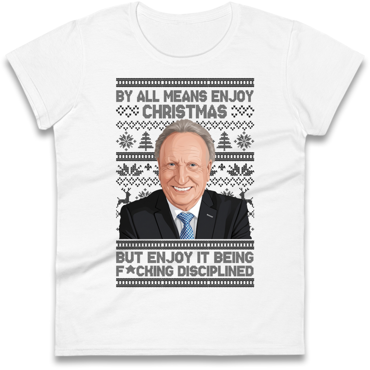 Neil Warnock Christmas Ladies T-Shirt