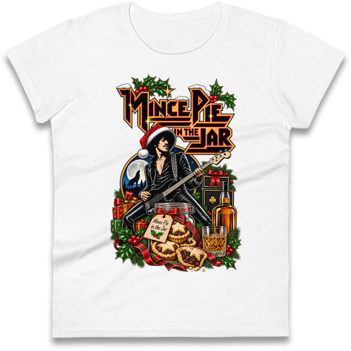 Thin Lizzy Christmas Ladies T-Shirt
