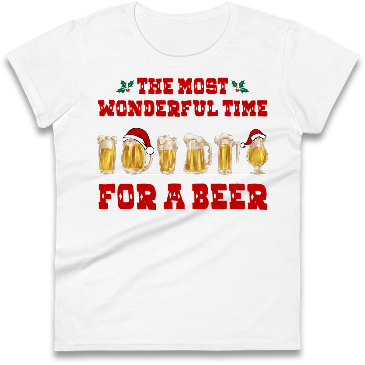Festive Pint Graphic Ladies T-Shirt