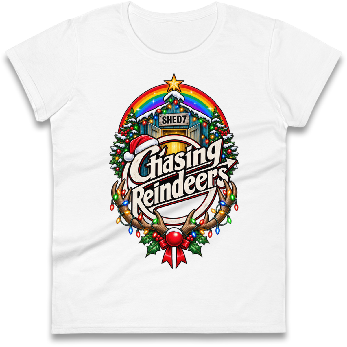 Shed Seven Christmas Ladies T-Shirt