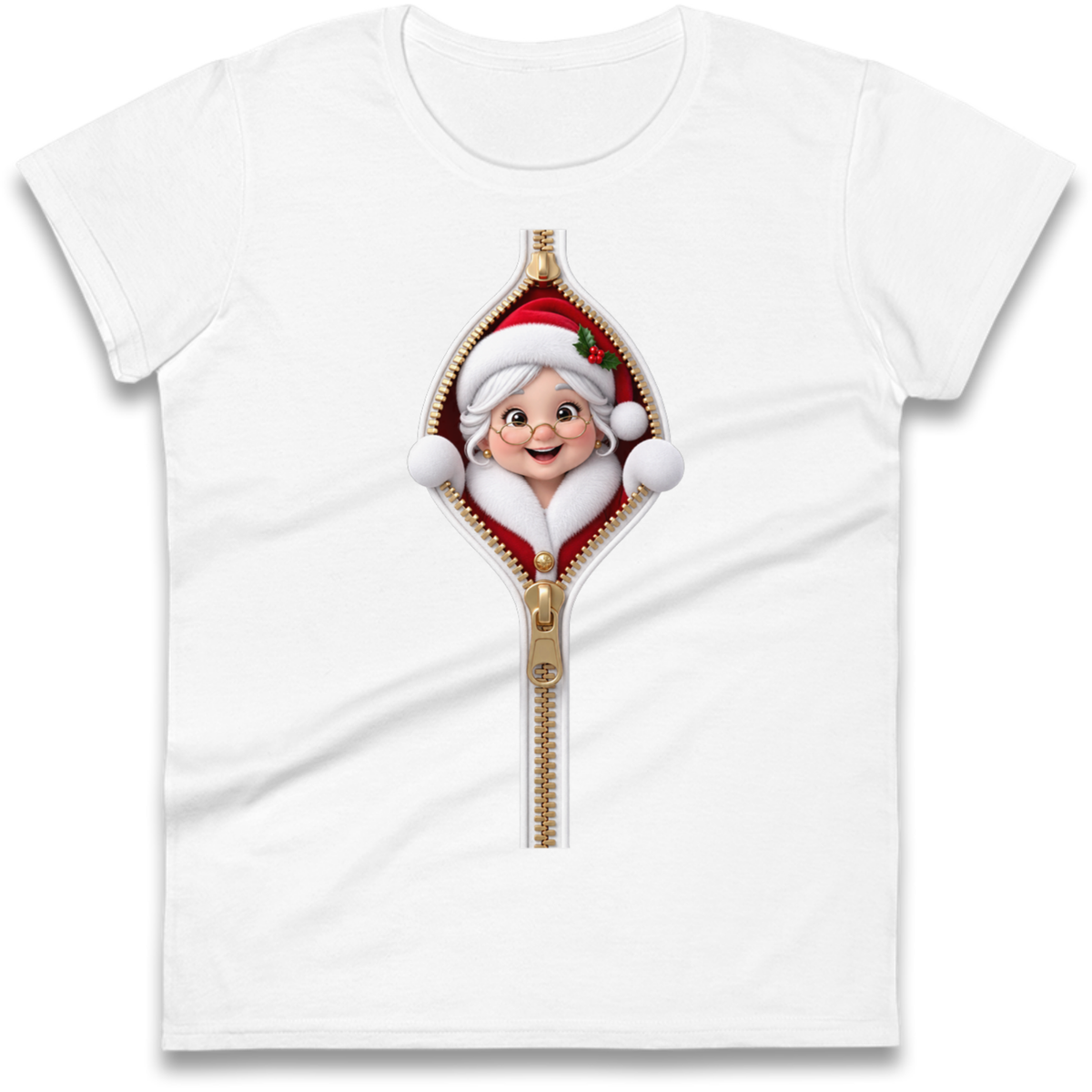 Mrs Claus Outfit Ladies T-Shirt