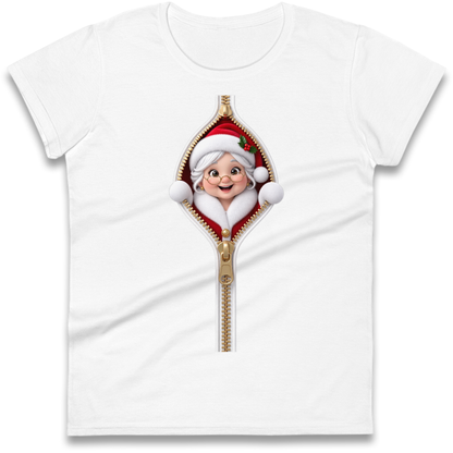 Mrs Claus Outfit Ladies T-Shirt