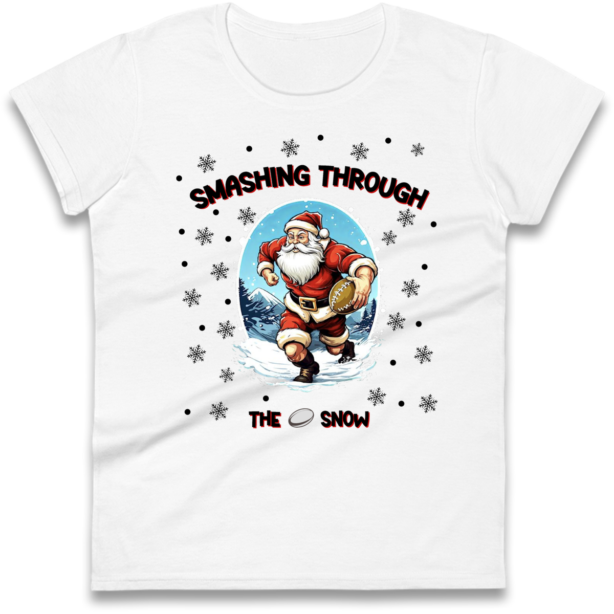 Rugby Santa Clothing Ladies T-Shirt