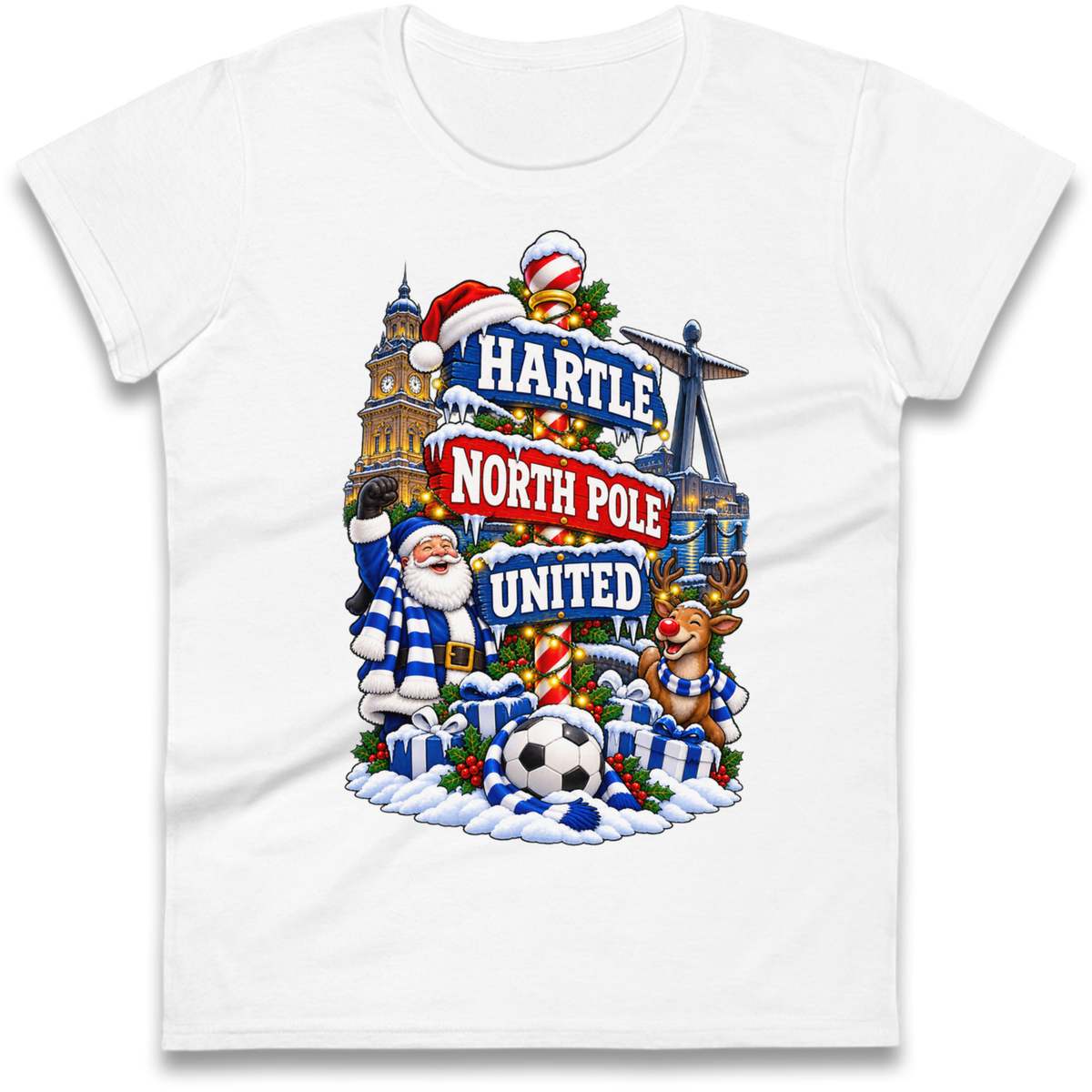 Hartlepool Christmas Ladies T-Shirt