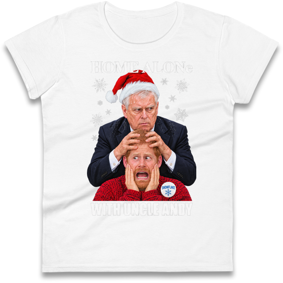 Home Alone Prince Harry Andrew Christmas Ladies T-Shirt