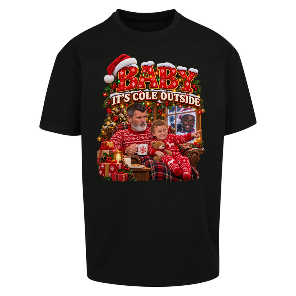 Roy Keane Man Utd Christmas Oversized T-Shirt