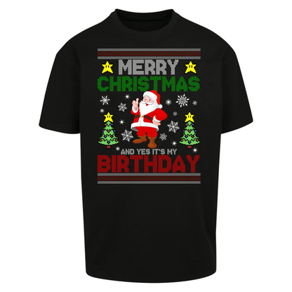 Santa birthday design Oversized T-Shirt