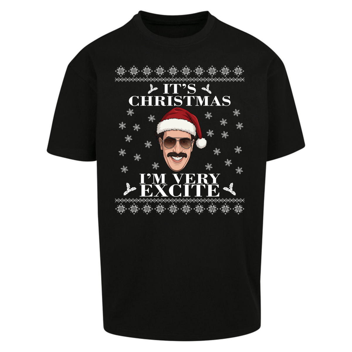 I Very Excite Christmas Oversized T-Shirt