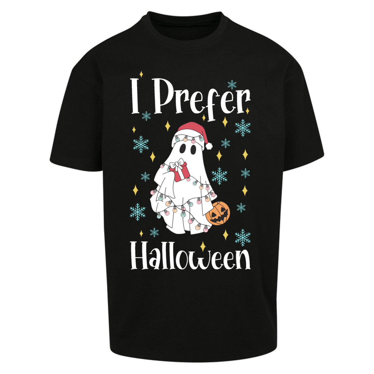 Halloween Christmas Crossover Oversized T-Shirt