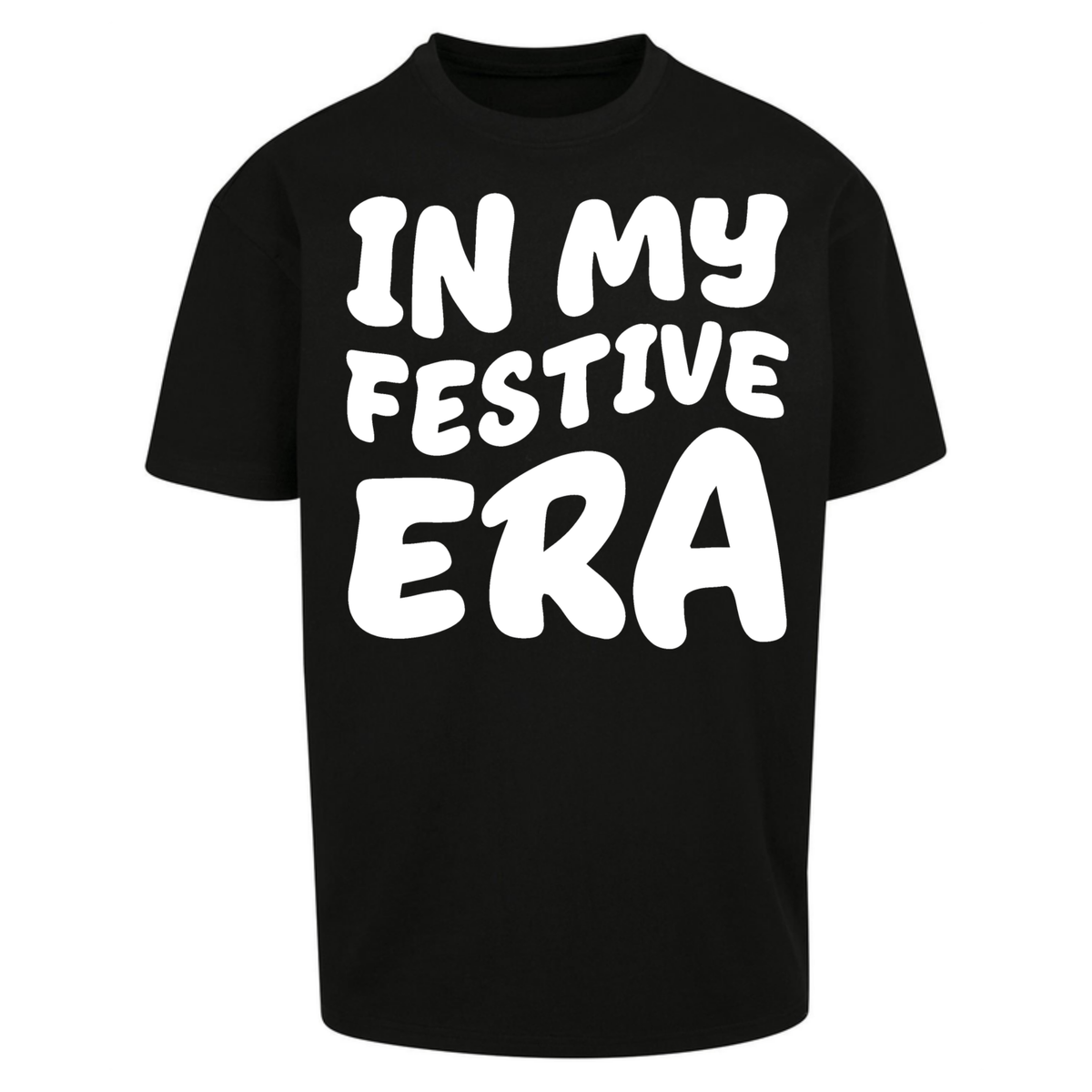 Modern Christmas Slogan Oversized T-Shirt