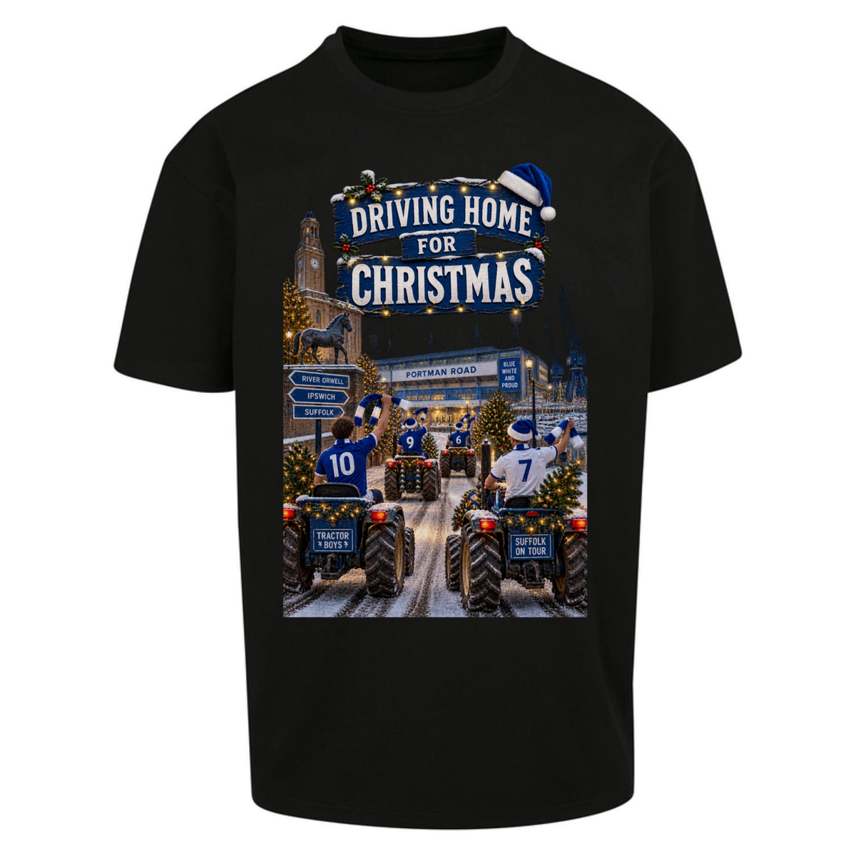 Ipswich Town Christmas Oversized T-Shirt