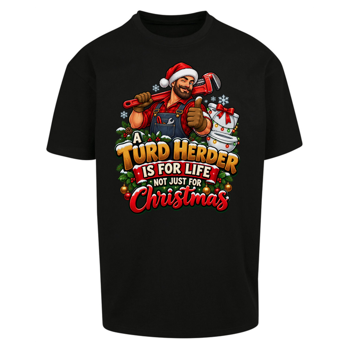 Plumbing Christmas Oversized T-Shirt