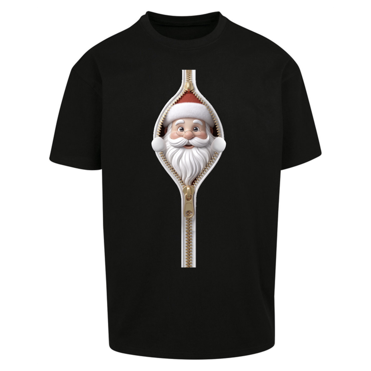 Santa Face Novelty Oversized T-Shirt