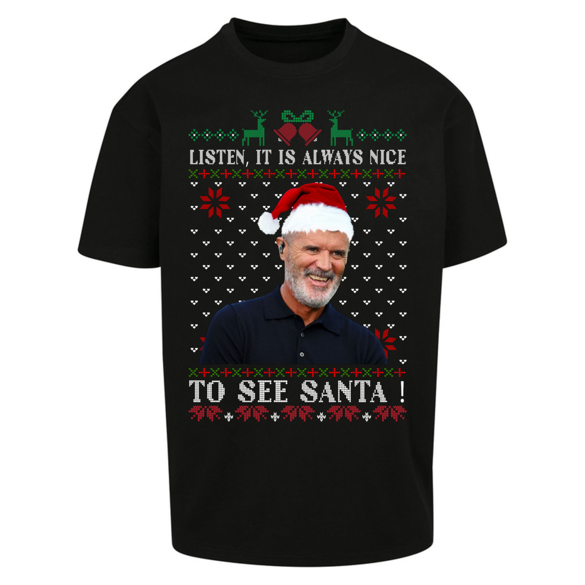 Roy Keane Christmas Oversized T-Shirt