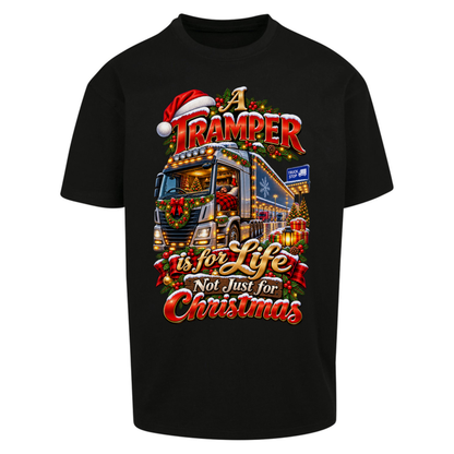 Trucker Christmas Oversized T-Shirt