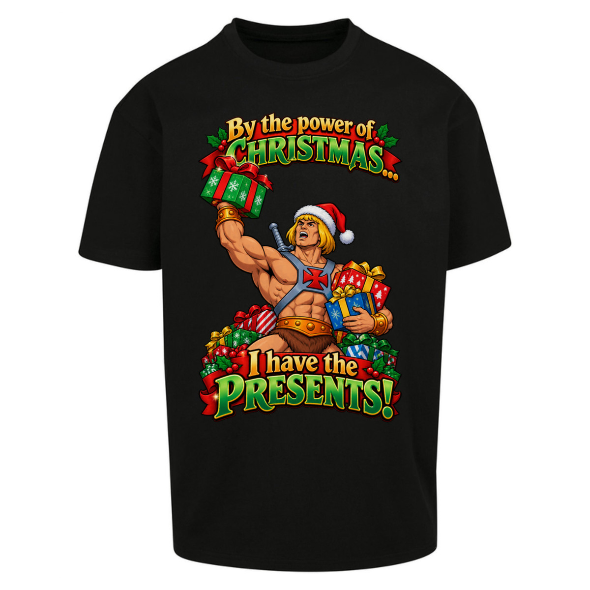 He Man Christmas Oversized T-Shirt