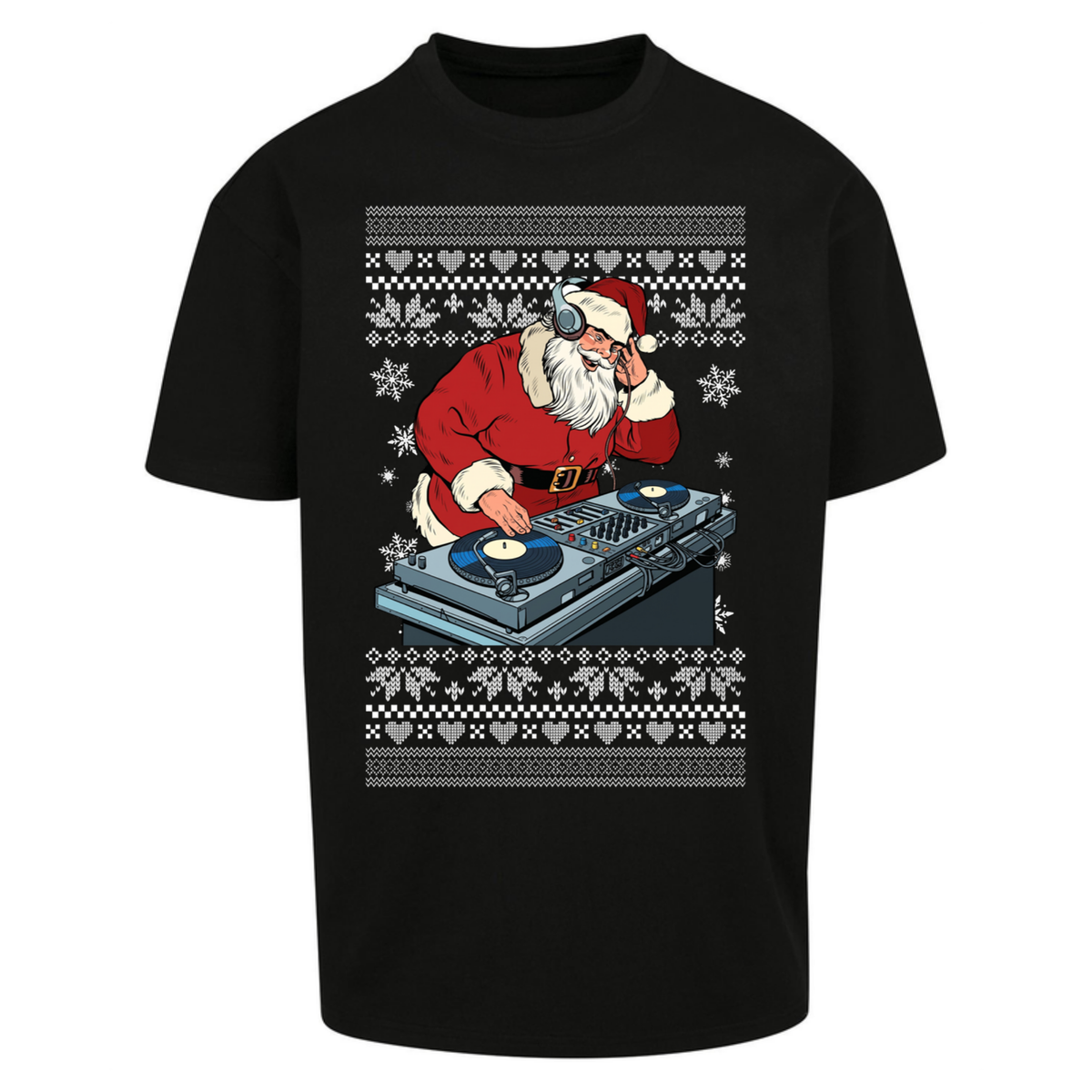 DJ Santa Christmas Oversized T-Shirt