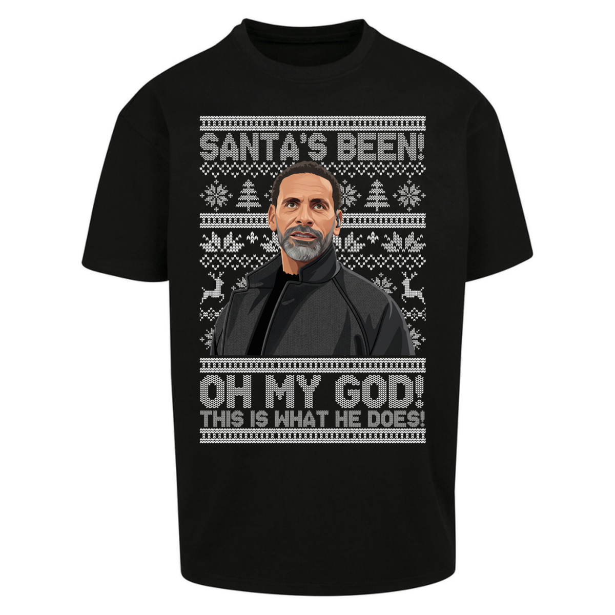 Steve Rio Ferdinand Christmas Oversized T-Shirt