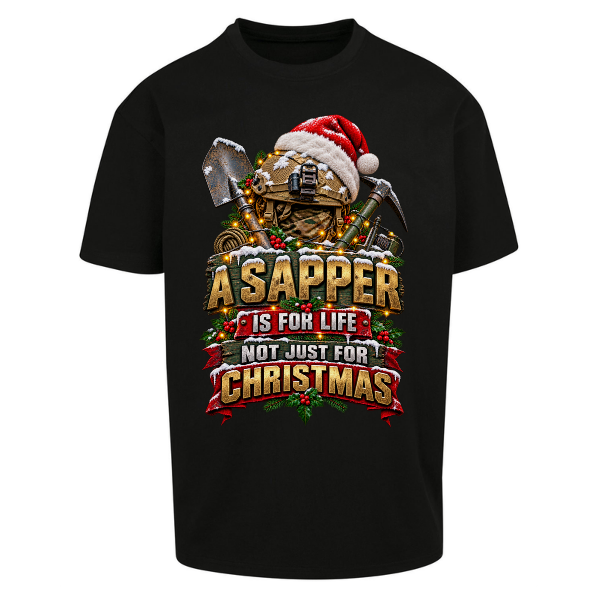 Royal Engineers Sappers Christmas Oversized T-Shirt
