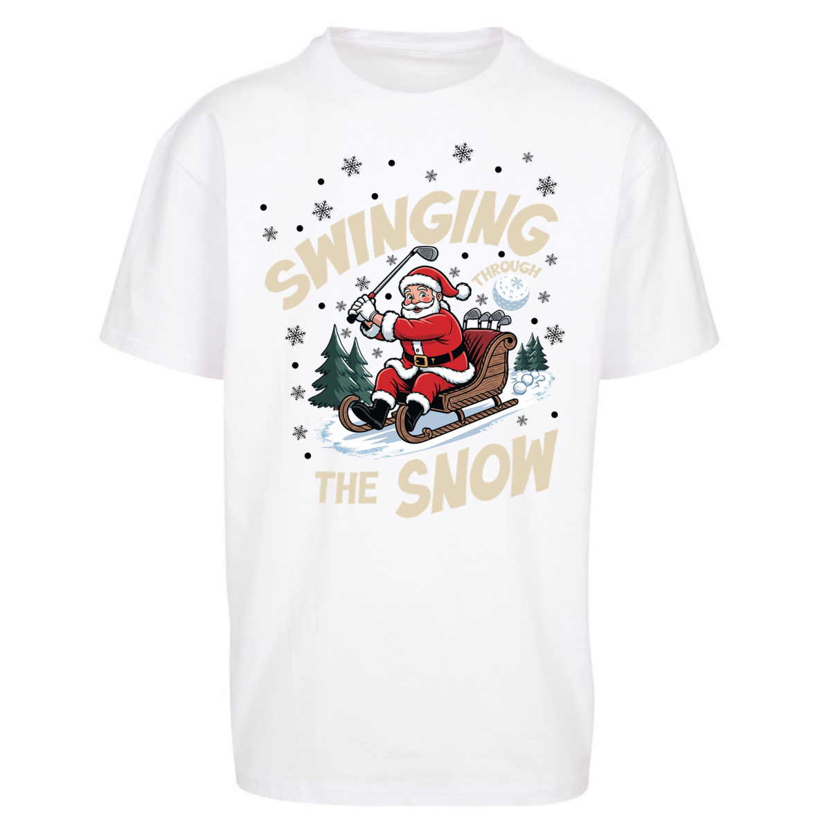 Christmas Golf Oversized T-Shirt