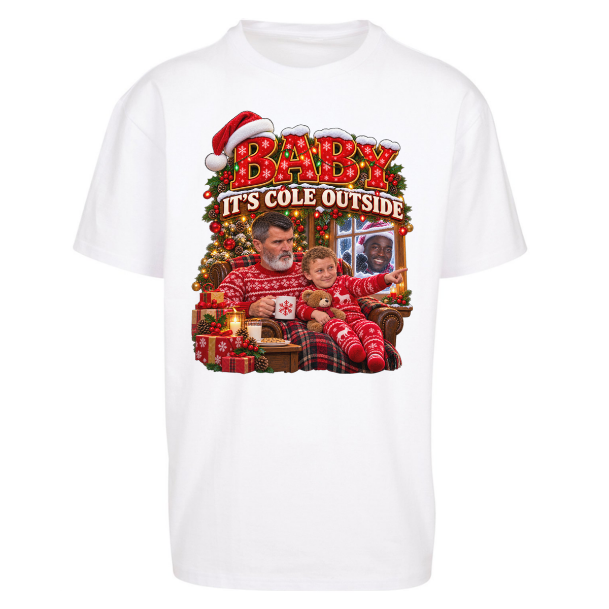 Roy Keane Man Utd Christmas Oversized T-Shirt