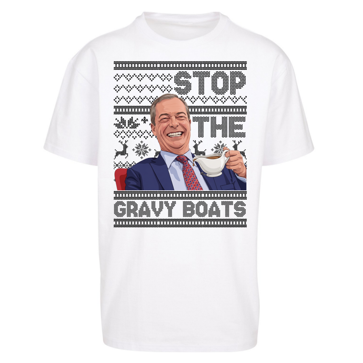 Satirical Festive Top Oversized T-Shirt