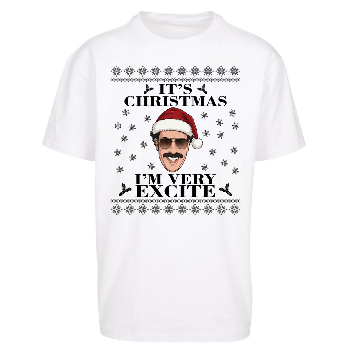 I Very Excite Christmas Oversized T-Shirt