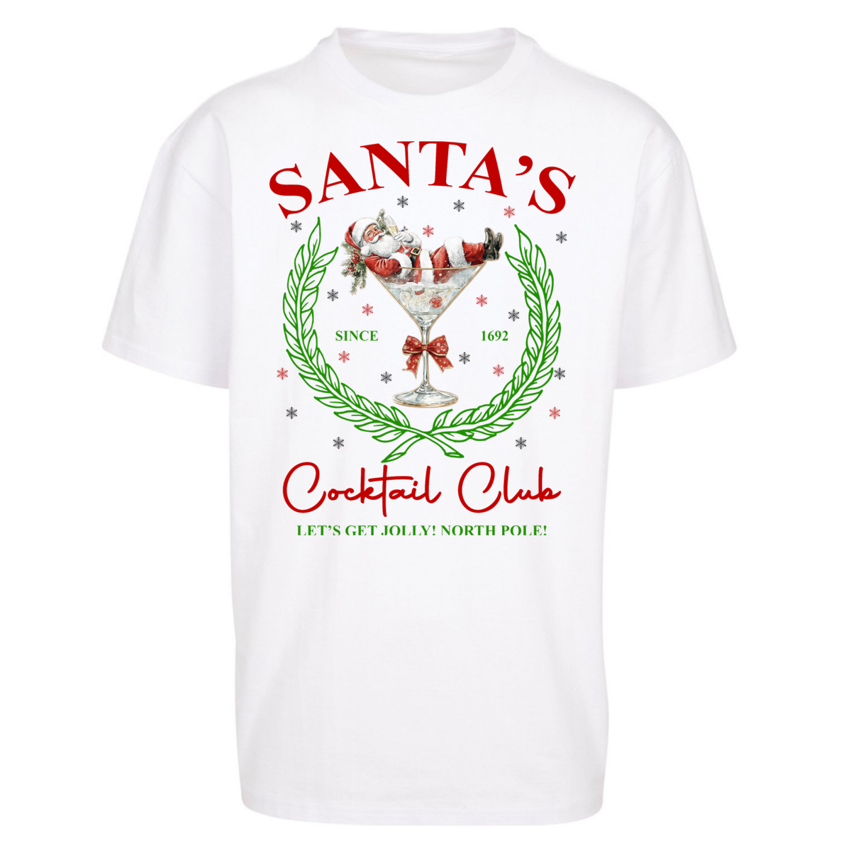 Cocktail Lover Christmas Oversized T-Shirt