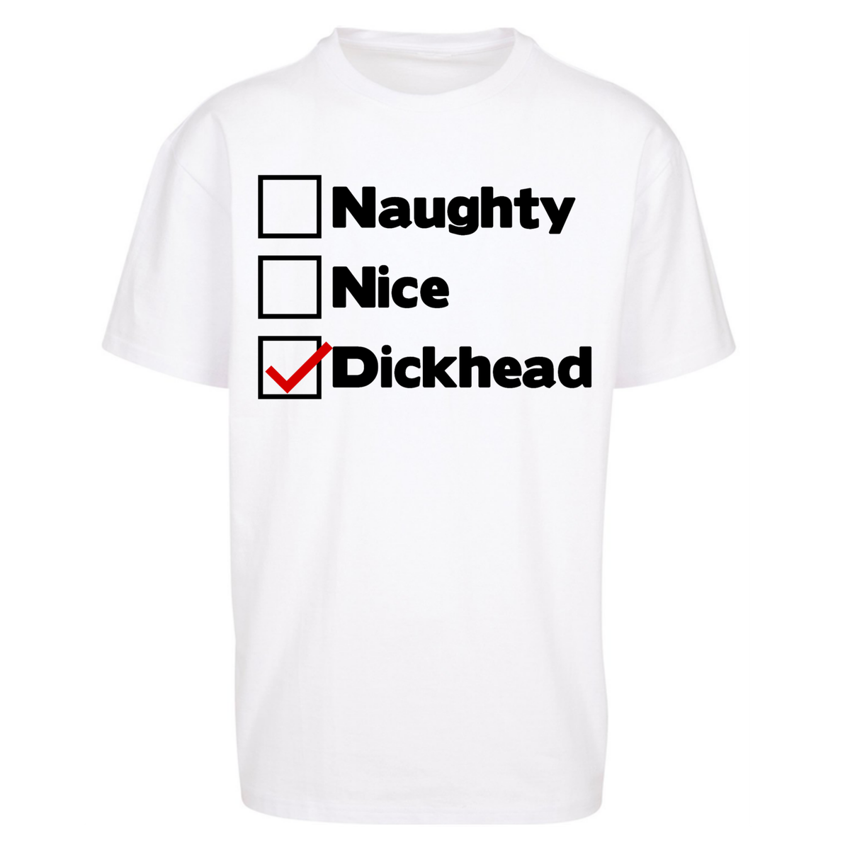 Naughty List Slogan Oversized T-Shirt