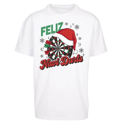 Feliz Navidarts Oversized T-Shirt - Festive Darts Gift