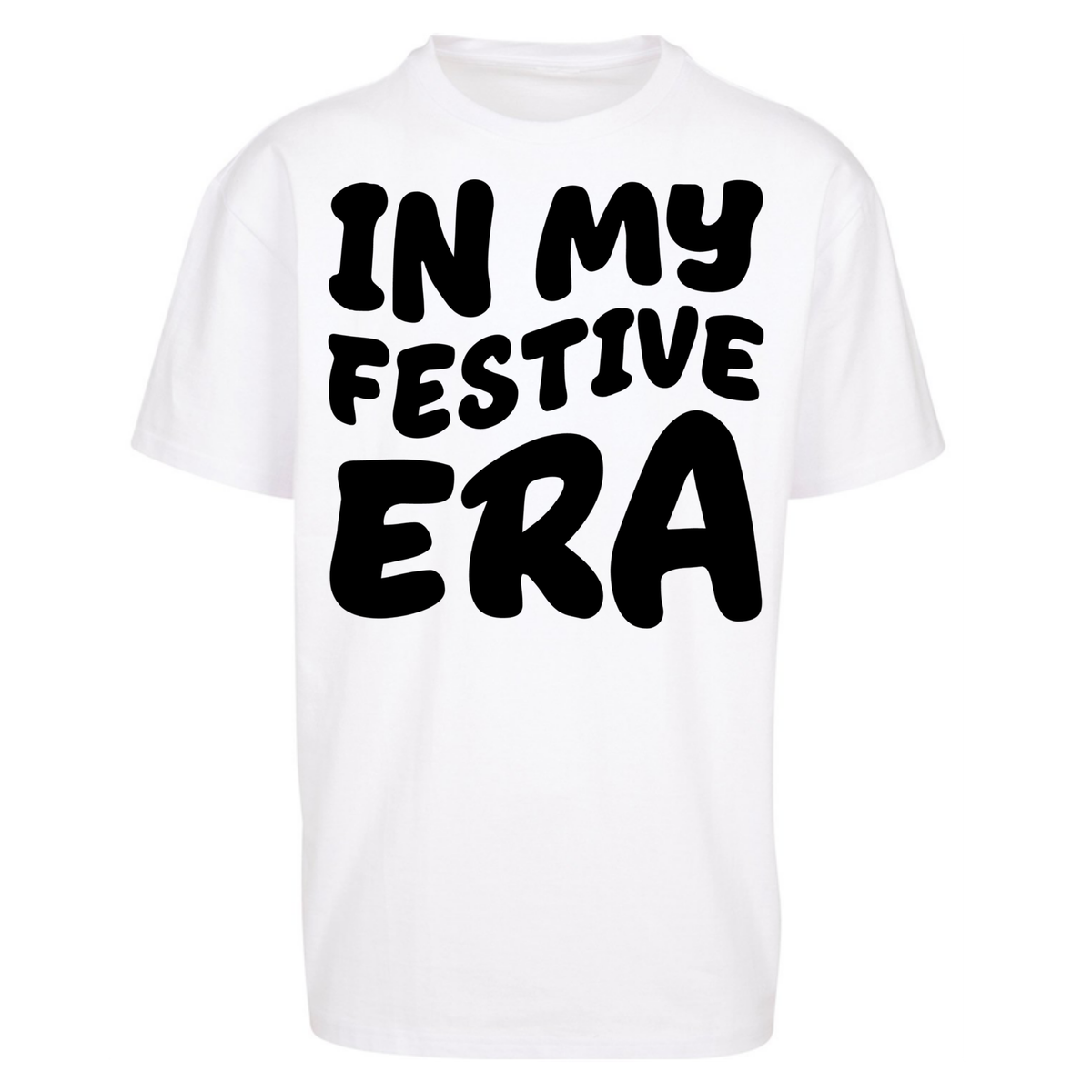 Modern Christmas Slogan Oversized T-Shirt
