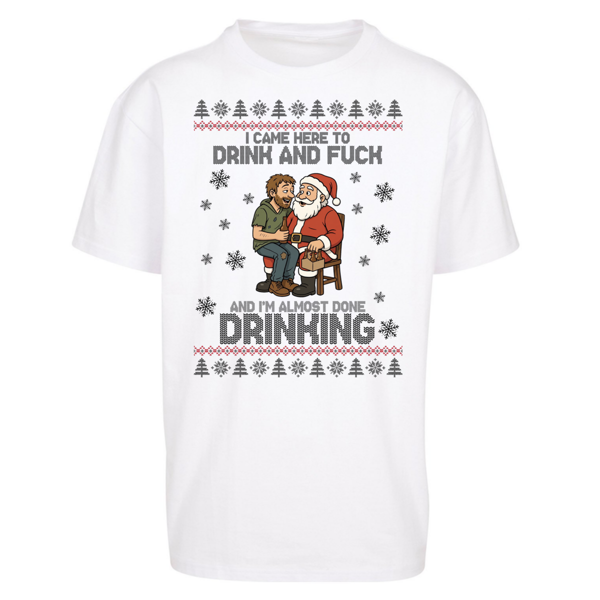 Rude Santa Graphic Oversized T-Shirt