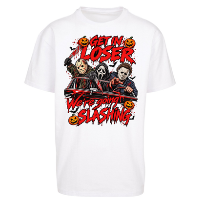 Retro Horror Movie Halloween Slasher Villains Oversized T-Shirt