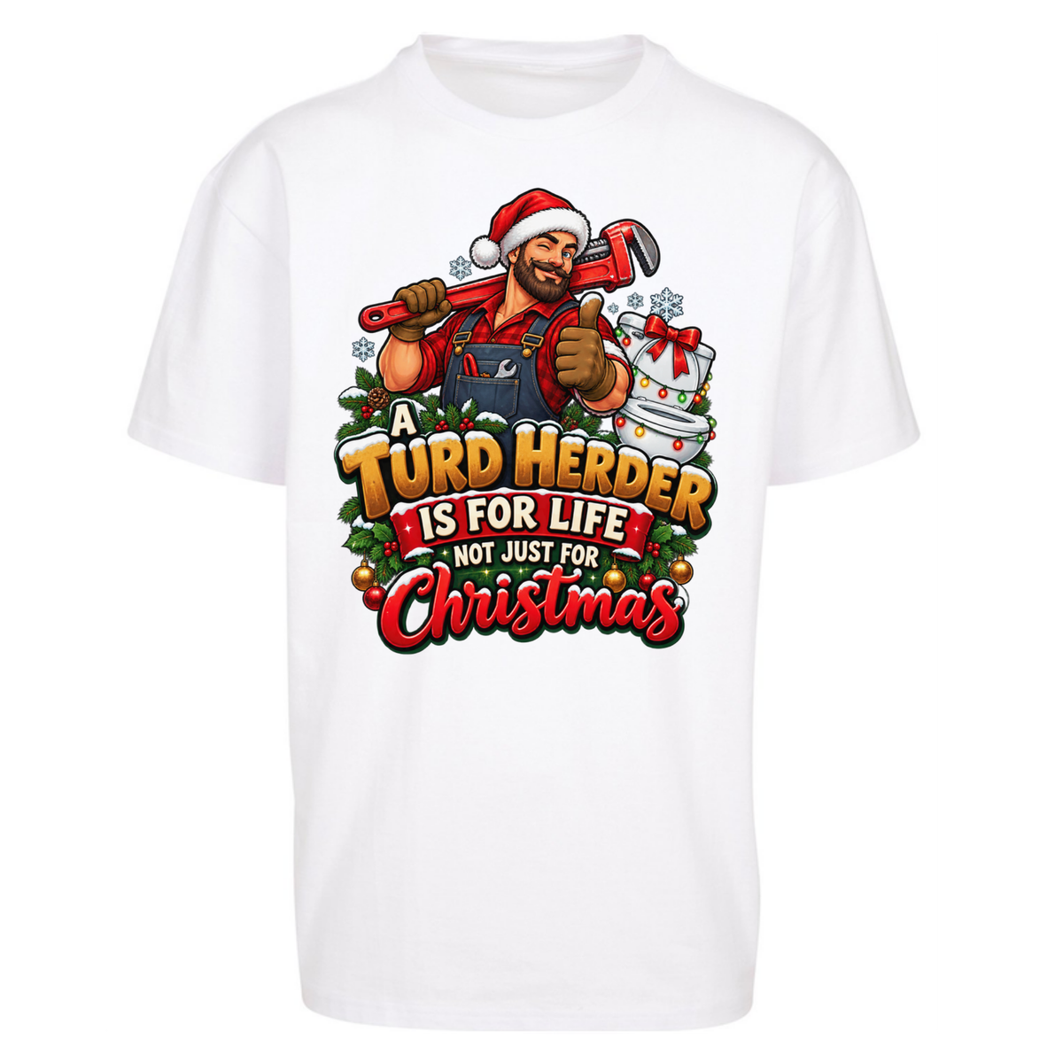 Plumbing Christmas Oversized T-Shirt