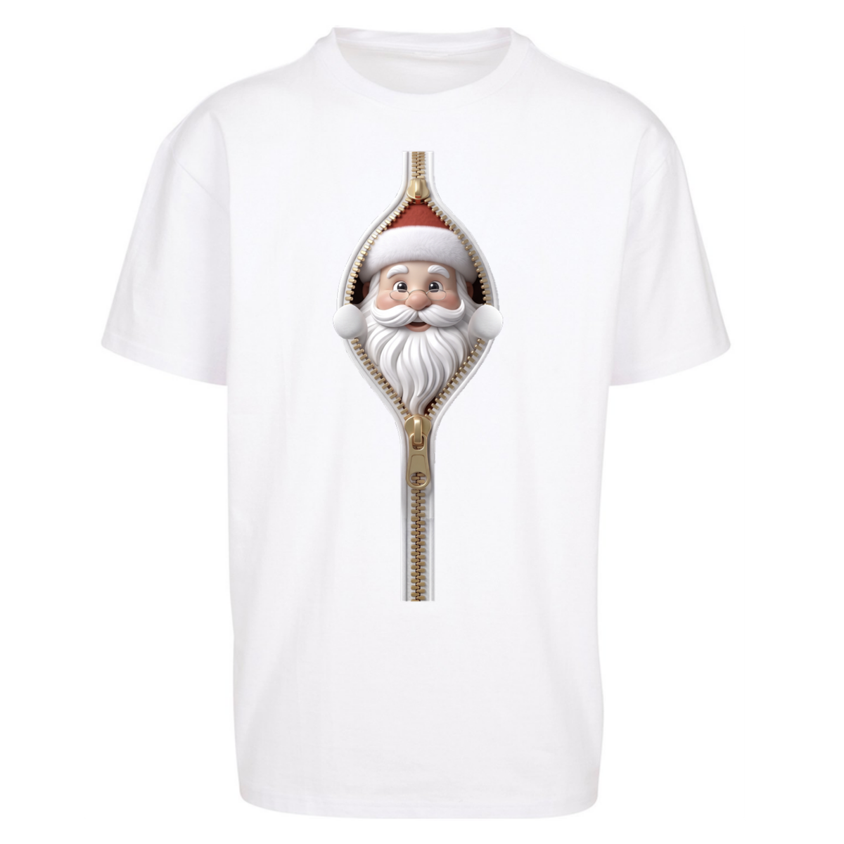 Santa Face Novelty Oversized T-Shirt