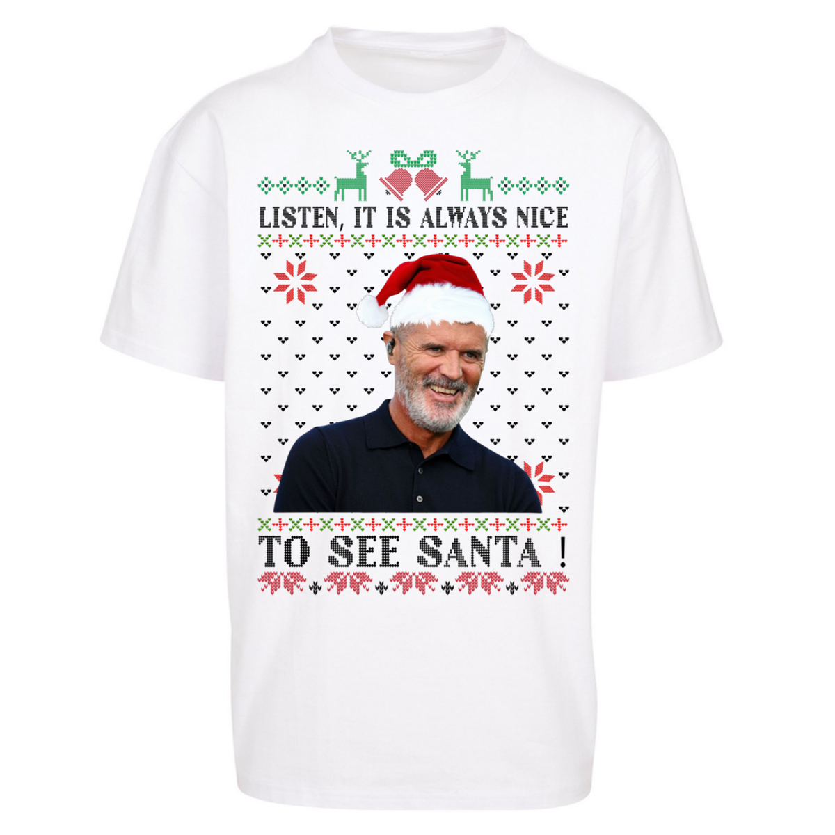Roy Keane Christmas Oversized T-Shirt