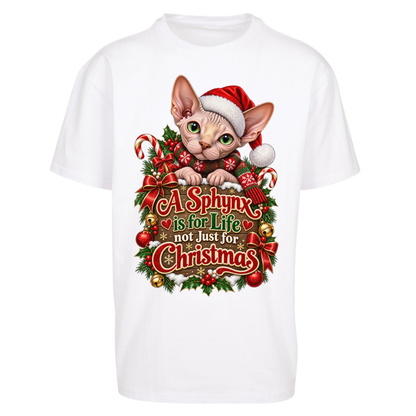 Sphynx Cat Christmas Oversized T-Shirt