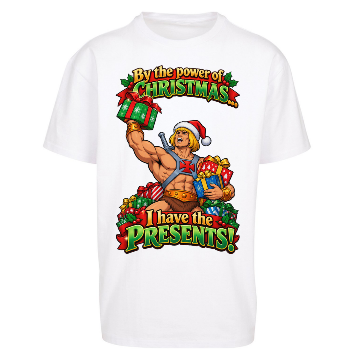 He Man Christmas Oversized T-Shirt