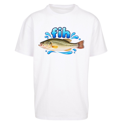 Fih Funny Bass Fish Oversized T-Shirt