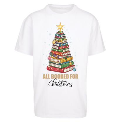 Book Tree Christmas Oversized T-Shirt