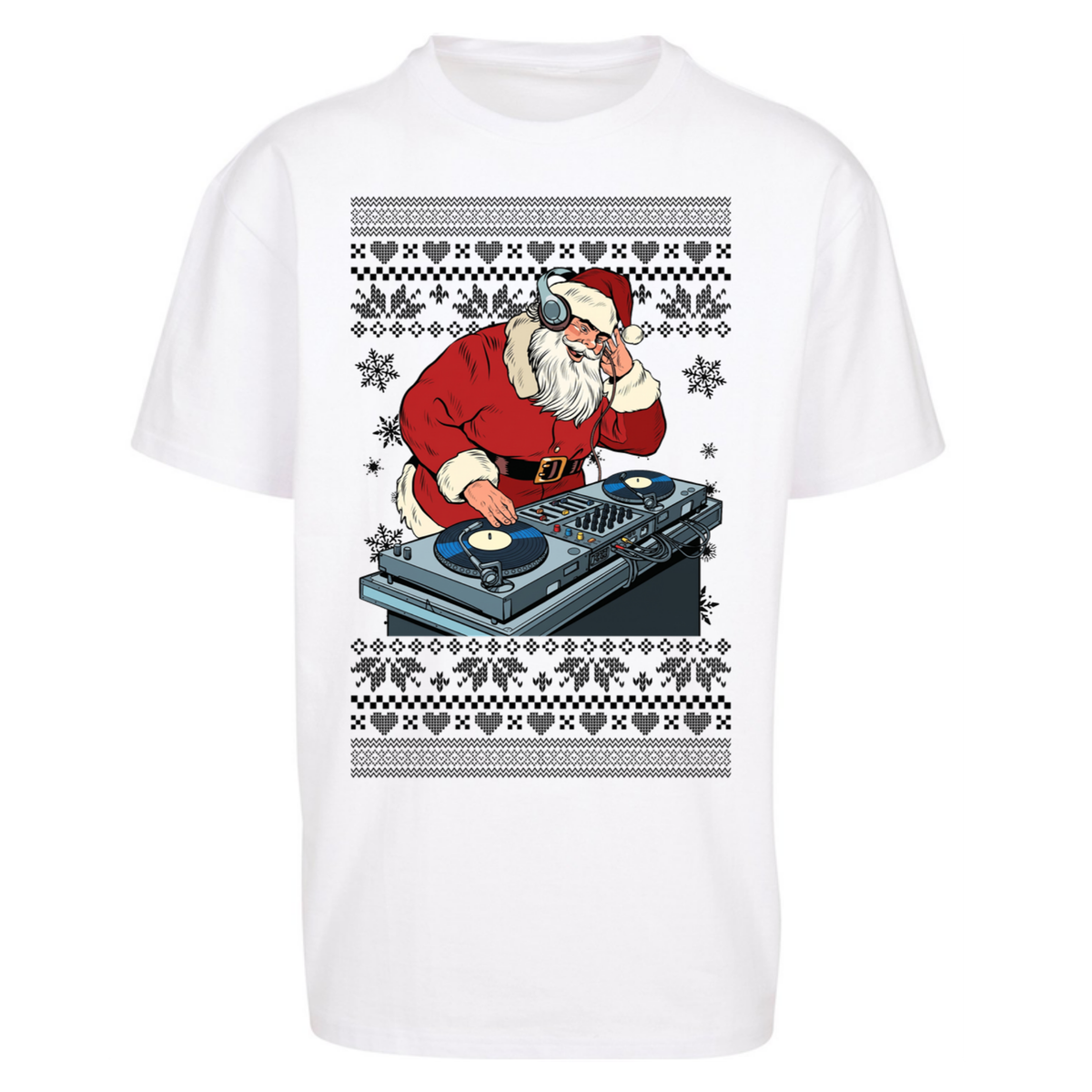 DJ Santa Christmas Oversized T-Shirt