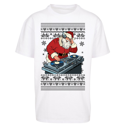 DJ Santa Christmas Oversized T-Shirt