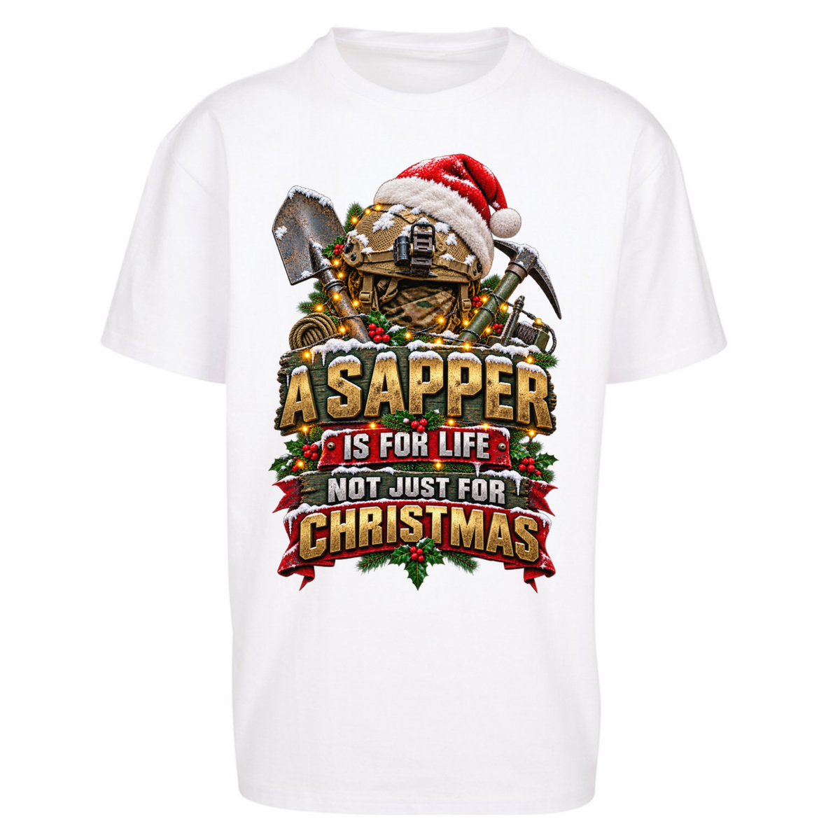 Royal Engineers Sappers Christmas Oversized T-Shirt