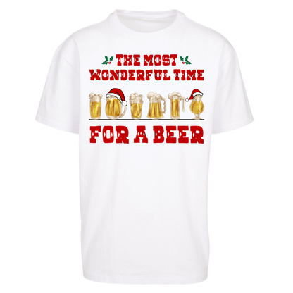 Festive Pint Graphic Oversized T-Shirt