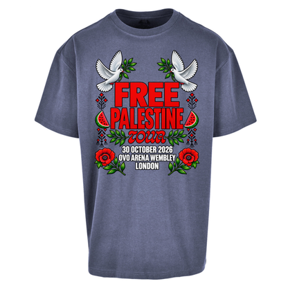 Macklemore and Friends Free Palestine Tour London Oversized T-Shirt
