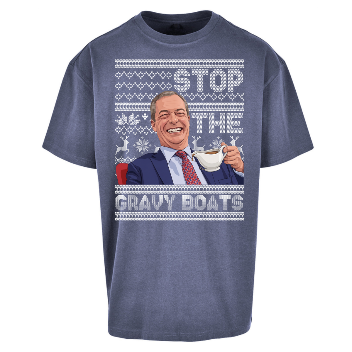 Satirical Festive Top Oversized T-Shirt