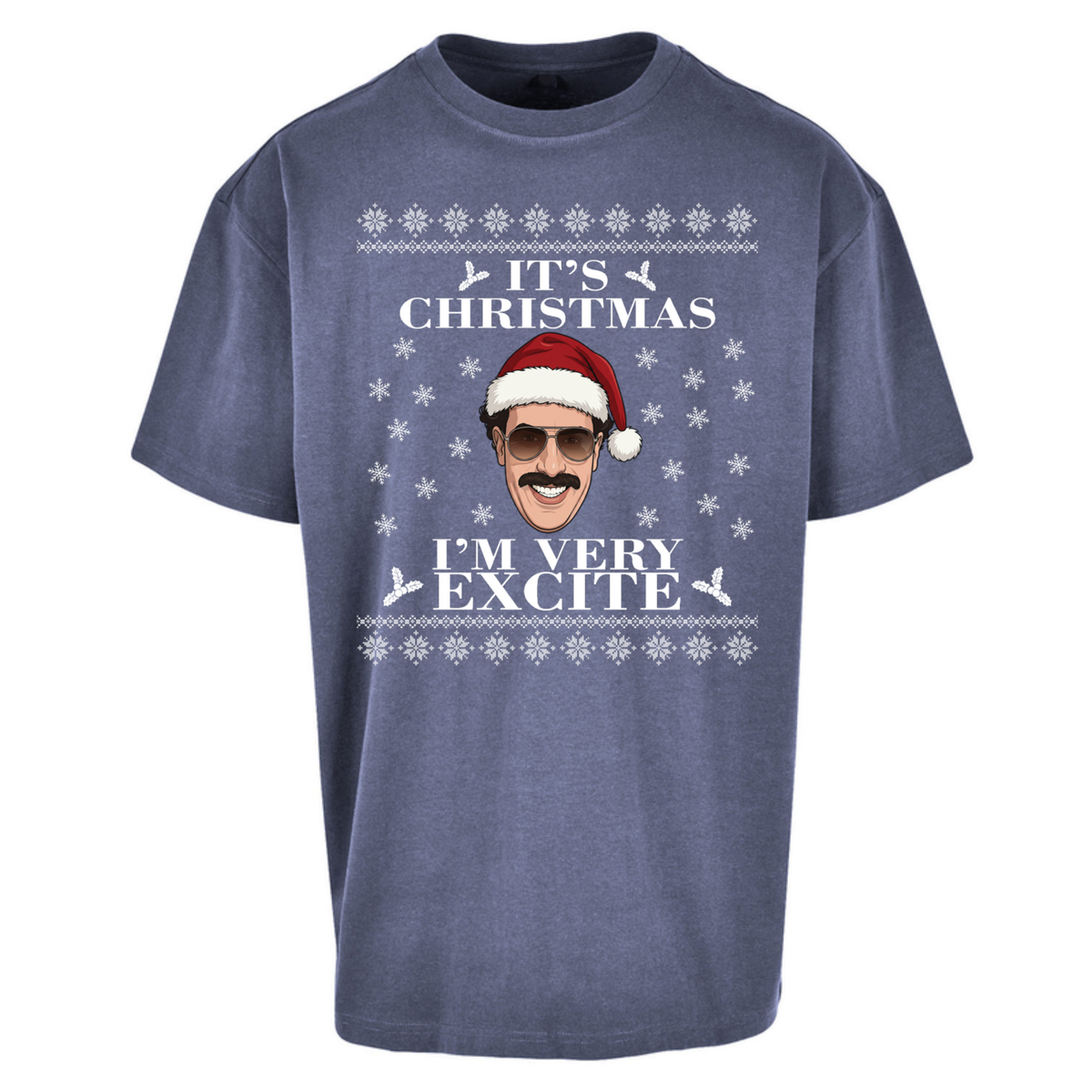 I Very Excite Christmas Oversized T-Shirt