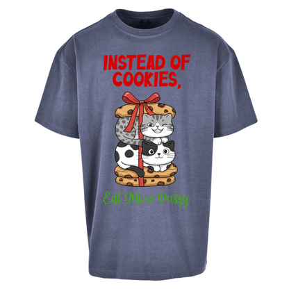 Cheeky Cat Slogan Oversized T-Shirt